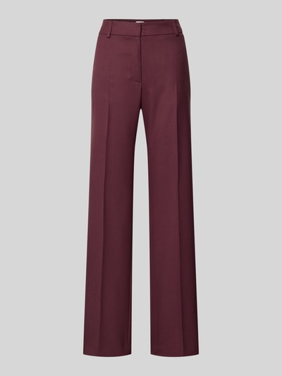Jake*s Collection Straight Fit Stoffhose mit Viskose-Anteil Aubergine 2