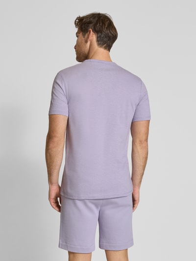 BOSS Orange T-shirt met labelprint, model 'Tegood' Lila - 5