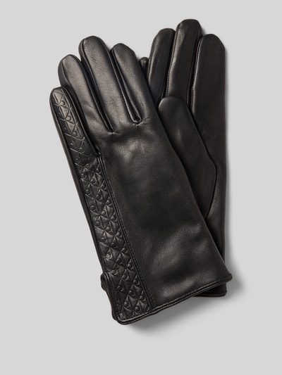 CK Calvin Klein Handschoenen in leerlook met wol, model 'Paneled' Zwart - 1