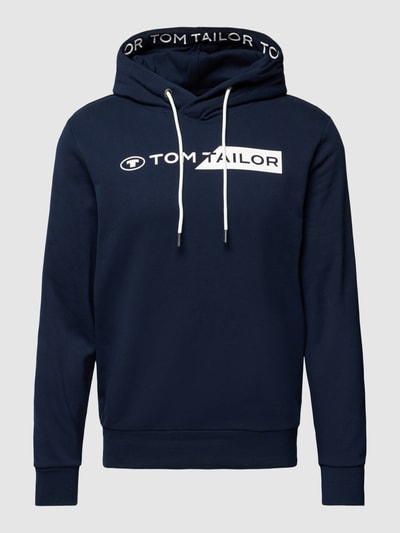 Tom Tailor Hoodie mit Label-Print Dunkelblau 2