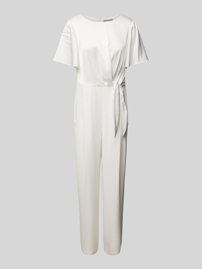 Christian Berg Cocktail Jumpsuit mit Knotendetail Ecru 2