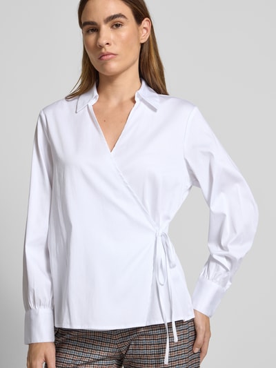 Christian Berg Woman Bluse in Wickel-Optik mit V-Ausschnitt Weiss 3