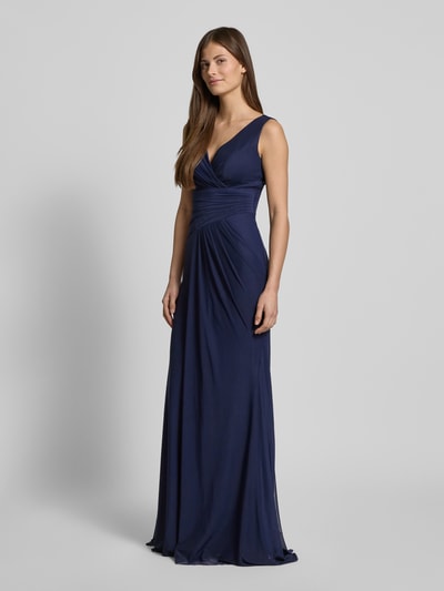 TROYDEN COLLECTION Abendkleid mit Taillenband Dunkelblau 1