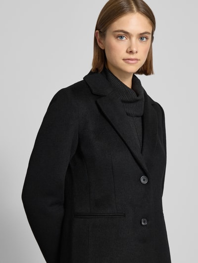 Tom Tailor Denim Płaszcz o kroju slim fit z dodatkiem wełny Czarny 3