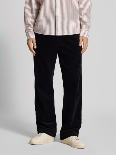 Carhartt Work In Progress Corduroy broek met elastische band, model 'FLOYDE' Marineblauw - 4