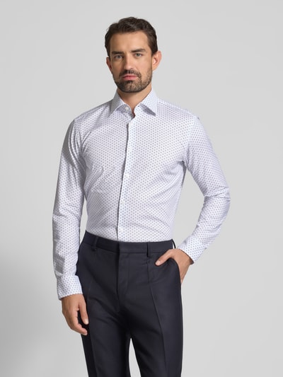 BOSS Koszula biznesowa o kroju regular fit z mieszanki bawełny Biały 4