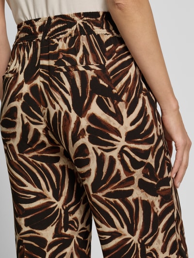 Soyaconcept Caprihose aus Viskose mit elastischem Bund Modell 'ROKSANA' Dunkelbraun 3