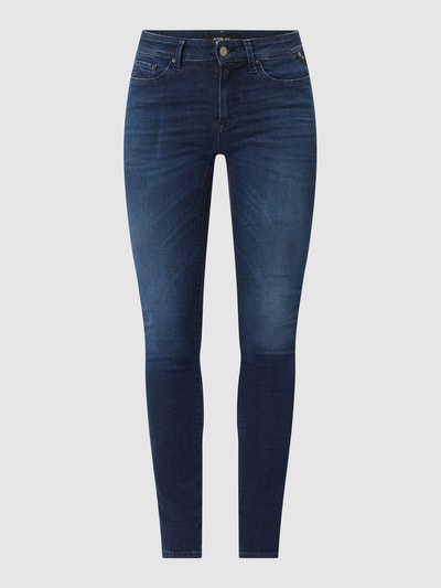 Replay Skinny fit jeans met stretch, model 'Luzien' Donkerblauw - 2