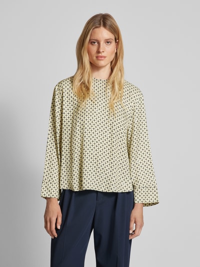 Tommy Hilfiger Blouse met ronde hals, model 'FOULARD' Lichtgeel - 4