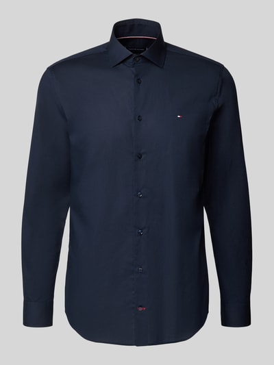 Tommy Hilfiger Tailored Slim Fit Businesshemd mit Kentkragen Marine 2