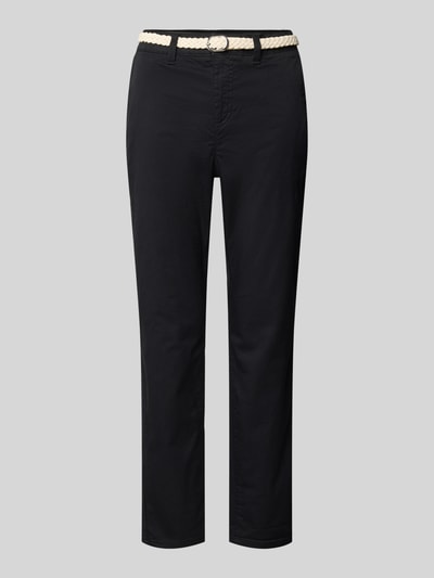 Produktfoto, Regular Fit Chino aus Baumwoll-Mix von s.Oliver RED LABEL, Optik: Unifarben, Gürtelschlaufen, Damen Gürtel, Eingrifftasche, Beinabschluss mit Umschlag, Materialverarbeitung: Twill