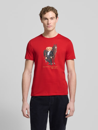 Polo Ralph Lauren T-Shirt mit Label-Print und Rundhalsausschnitt Rot 4