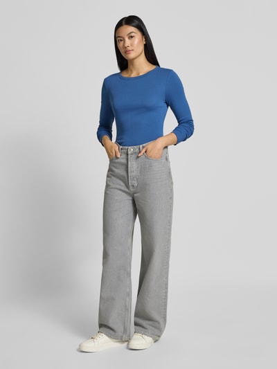 s.Oliver RED LABEL Shaped fit shirt met lange mouwen van een mix van katoen en viscose Blauw - 1