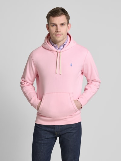 Polo Ralph Lauren Hoodie met logostitching Felroze - 4