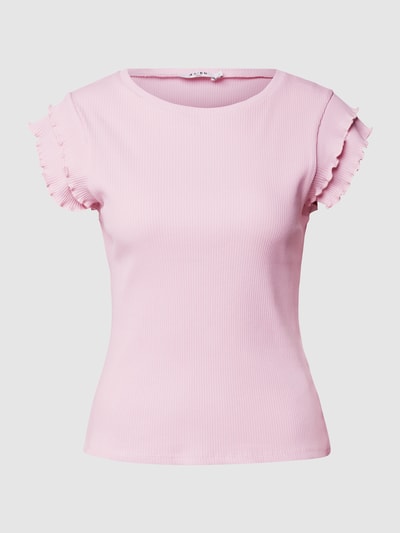 NA-KD T-shirt in riblook Roze - 2