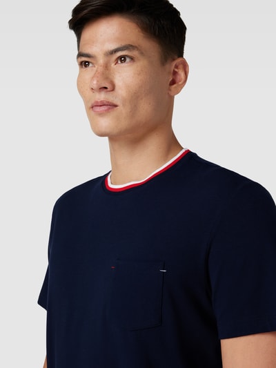 Lacoste T-Shirt mit Kontraststreifen Modell 'FRENCH FLAG' Marine 3