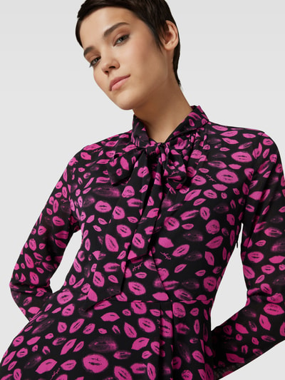 HUGO Minikleid mit Allover-Print Modell 'Kaleya' Fuchsia 3