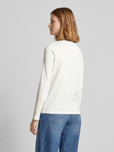 Marc O'Polo Longsleeve mit Label-Print Offwhite 5