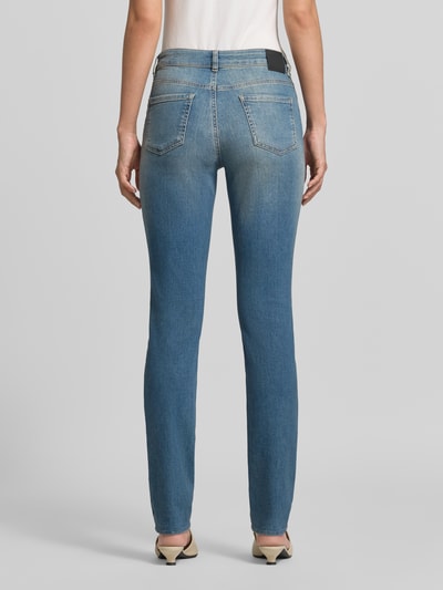 Marc Cain High Waist Slim Fit Jeans mit Label-Patch Jeansblau 5