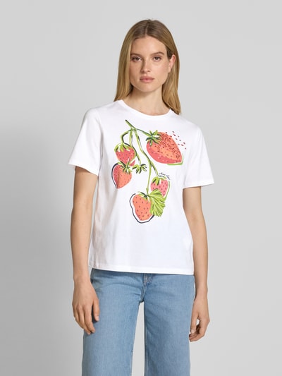 Marc Cain T-shirt met ronde hals Wit - 4