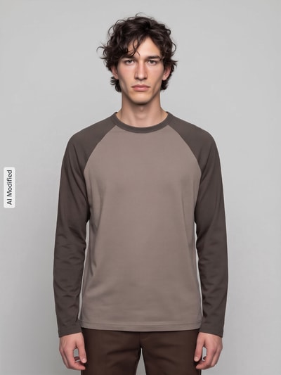 ONLY & SONS Relaxed Fit Longsleeve aus reiner Baumwolle Modell 'HEATON' Oliv 4