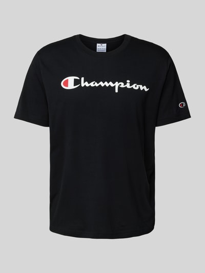 CHAMPION T-Shirt mit Label-Print Black 1