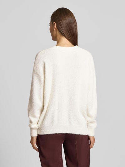 ICHI Kurtka z dzianiny z dekoltem w serek model ‘BRULA’ Złamany biały 5