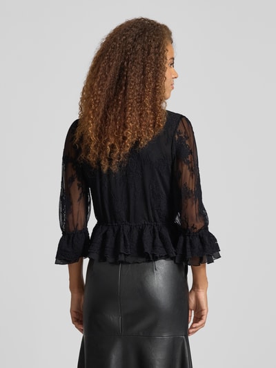 Bardot Regular Fit Bluse aus Mesh mit V-Ausschnitt Black 5