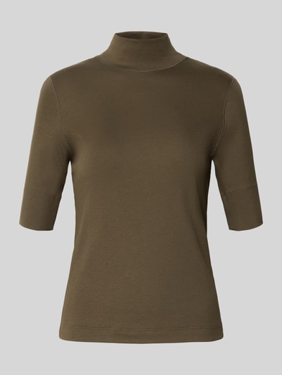 Marc Cain T-Shirt mit Stehkragen Khaki 2