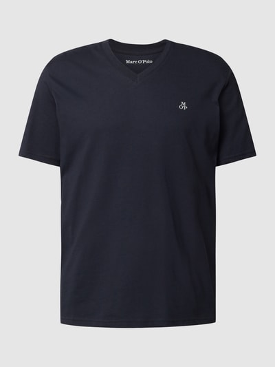 Marc O'Polo T-shirt met labelprint Marineblauw - 2