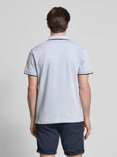 Tom Tailor Regular fit poloshirt met contraststrepen Rookblauw - 5