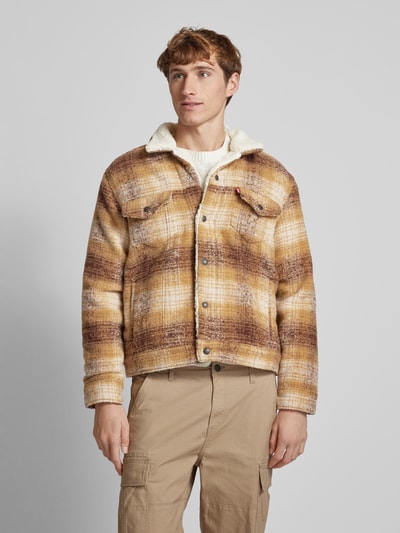 Levi's® Sherpa Jacket mit Kentkragen Modell 'PLAID' Beige 4