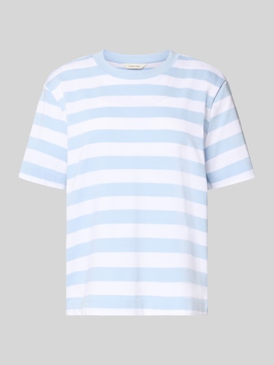 Selected T-shirt o kroju boxy fit z czystej bawełny model 'ESSENTIAL' Jasnoniebieski 2