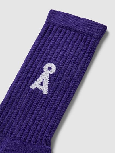 Armedangels Socken mit Label-Details Modell 'SAAMUS BOLD' Purple 2