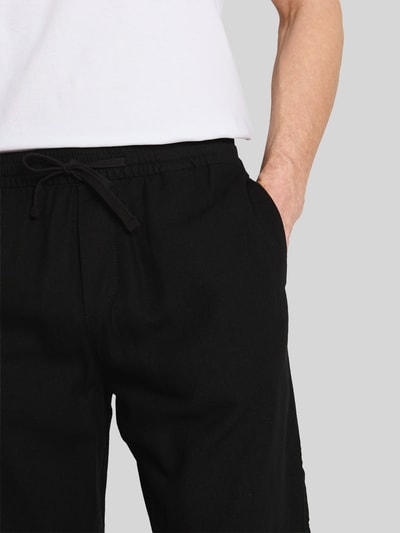 Tom Tailor Denim Regular Fit Bermudas aus Viskose-Leinen-Mix Black 3
