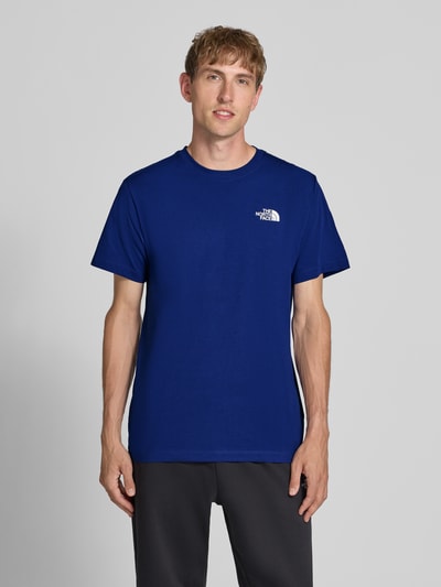 The North Face T-shirt met labelprint model 'Evolution' Donkerblauw - 4