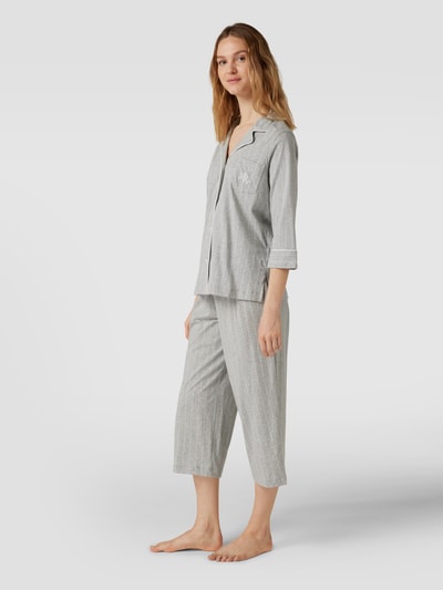 Lauren Ralph Lauren Pyjama met streepmotief Middengrijs - 4