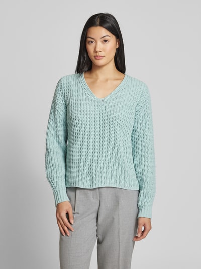 monari Strickpullover mit gerippten Abschlüssen Mint 4