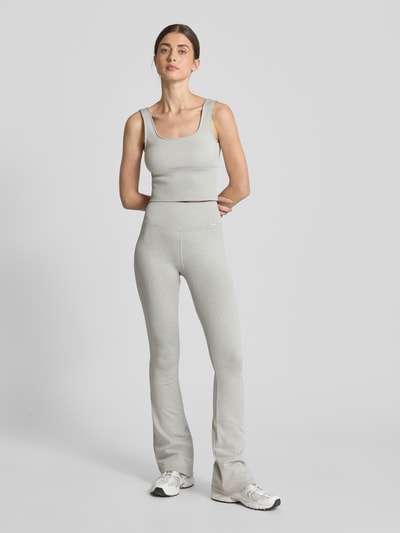 AIMN Flared legging met labeldetail Lichtgrijs gemêleerd - 1