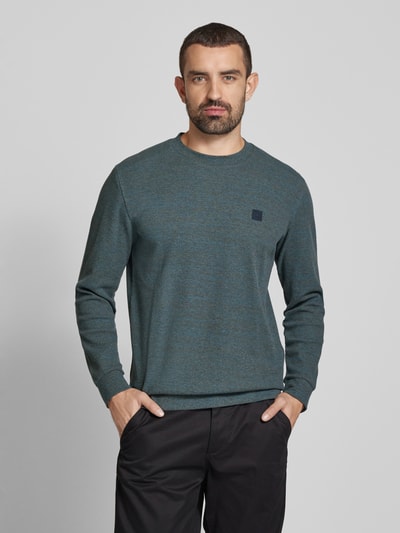 Tom Tailor Regular Fit Sweatshirt aus Baumwoll-Mix in Melange Rauchblau 4