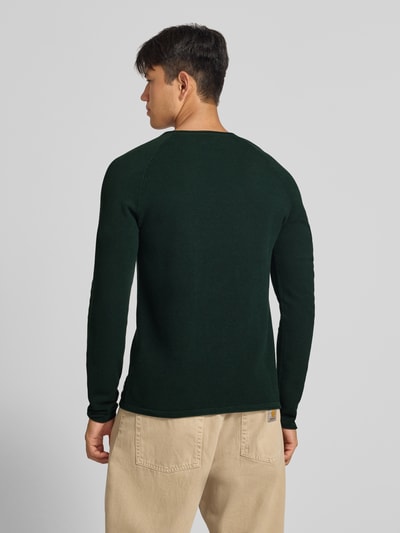 JACK & JONES Regular Fit Pullover aus reiner Baumwolle Modell 'Hill' Dunkelgruen 5