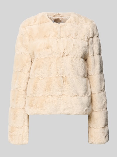 More & More Kurtka ze sztucznego futra ze okrągłym dekoltem Złamany biały 2