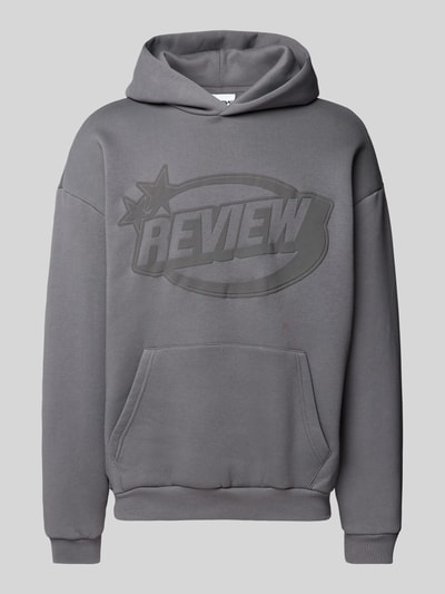 REVIEW Hoodie mit Kapuze Dunkelgrau 2