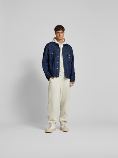 MAISON KITSUNE Jeansjacke mit Knopfleiste Dunkelblau 1