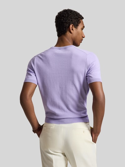 Polo Ralph Lauren męski t-shirt o kroju regular fit z czystej bawełny Fioletowy 5