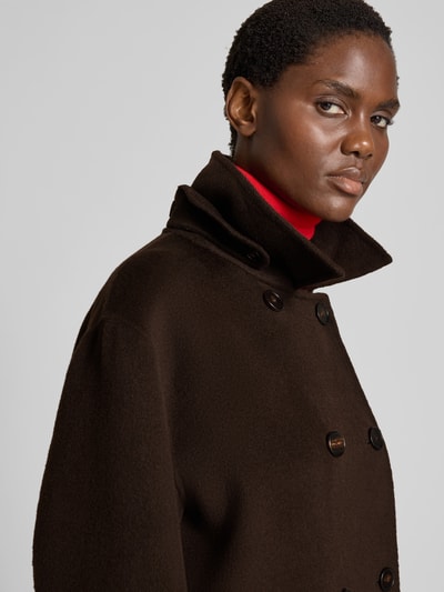 Filippa K Mantel mit Eingrifftaschen Dunkelbraun 3