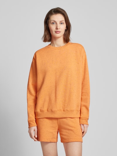 Jake*s Casual Oversized Sweatshirt mit Allover-Muster Apricot 4