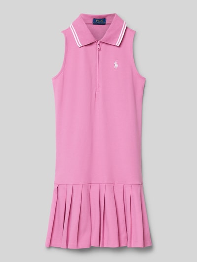 Polo Ralph Lauren Teens Polokleid mit Reißverschlussleiste Pink 1