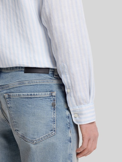 BOSS Regular Fit Leinenhemd mit Button-Down-Kragen Modell 'H-LIAM-BD' Hellblau 6