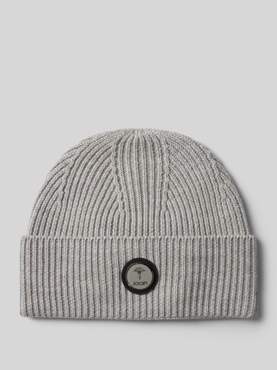 JOOP! Collection Beanie met labelbadge, model 'Feranto' Lichtgrijs - 1